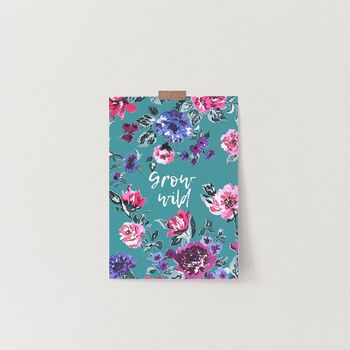 Personalised Colourful Inky Floral Print, 3 of 3