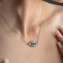 Evil Eye Pendant Necklace In Sterling Silver, thumbnail 3 of 5