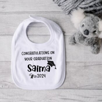 Congratulations On Your Graduation | Personalised Bibs, 5 of 7