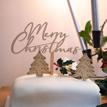 Merry Christmas Cake Topper, 2 of 3
