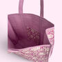 Lilac Floral Quilted Cotton Tote Bag, thumbnail 4 of 5