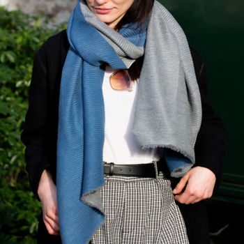 Personalised Pleated Cashmere And Modal Scarf Shawl, 7 of 12