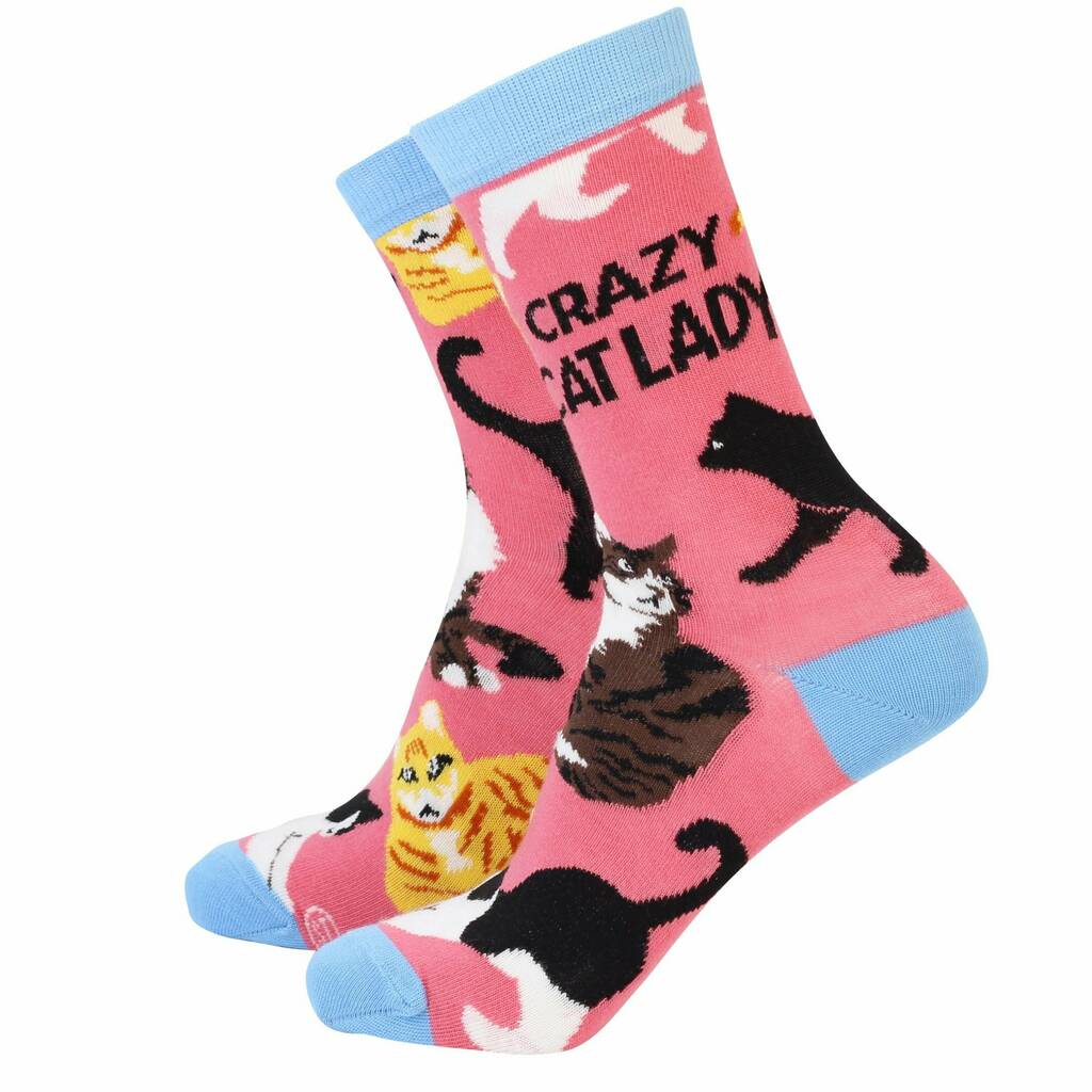 Crazy Cat Lady Bamboo Socks By all things Brighton beautiful