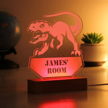 Personalised Dinosaur T Rex LED Night Light, 6 of 12