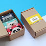 Box Of Polka Dot Animals Socks Gift Box Set, thumbnail 2 of 10