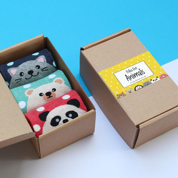 Box Of Polka Dot Animals Socks Gift Box Set, 2 of 10