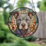 Staffie Grey Stained Glass Effect Suncatcher, thumbnail 3 of 3