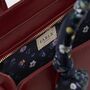 Wonderland Burgundy Structured Medium Tote, thumbnail 5 of 6