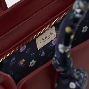 Wonderland Burgundy Structured Medium Tote, 5 of 6