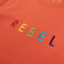'Rebel' Embroidered Adult Organic Sweatshirt, thumbnail 2 of 2