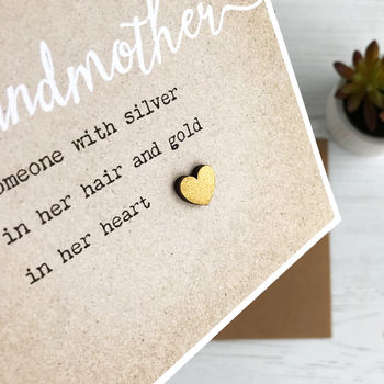 Grandmother… Gold In Her Heart, Card, 2 of 3