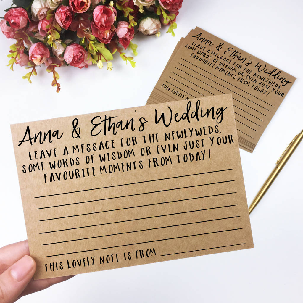 'Leave A Note' Wedding Day A6 Kraft Cards, 1 of 4