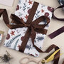 Christmas Thistle And Floral Wrapping Paper, thumbnail 1 of 3