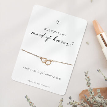 Bridesmaid Proposal Gift Will You Be My Bridesmaid Card Bracelet Gift, 2 of 10