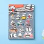 Panda Sticker Sheet | Cute Stickers, thumbnail 1 of 5