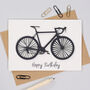 Personalised Cyclists Papercut Bicycle Birthday Card, thumbnail 4 of 6
