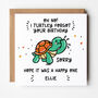 Personalised Turtley Forgot Belated Birthday Card, thumbnail 1 of 4