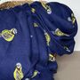 Blue Tit Print Scarf In Navy Blue, thumbnail 2 of 4