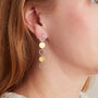 Gold And Silver Plated Two Tone Circle Stud Earrings, thumbnail 7 of 9
