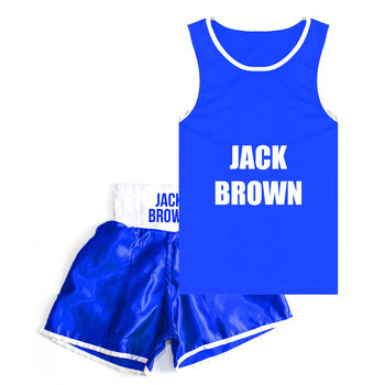 Personalised Kids Boxing Shorts And Vest Combo Set, 3 of 10