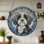Cavapoo Black And White Stained Glass Effect Suncatcher, thumbnail 4 of 6