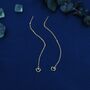Tiny Open Heart Threader Earrings In Sterling Silver, thumbnail 5 of 12