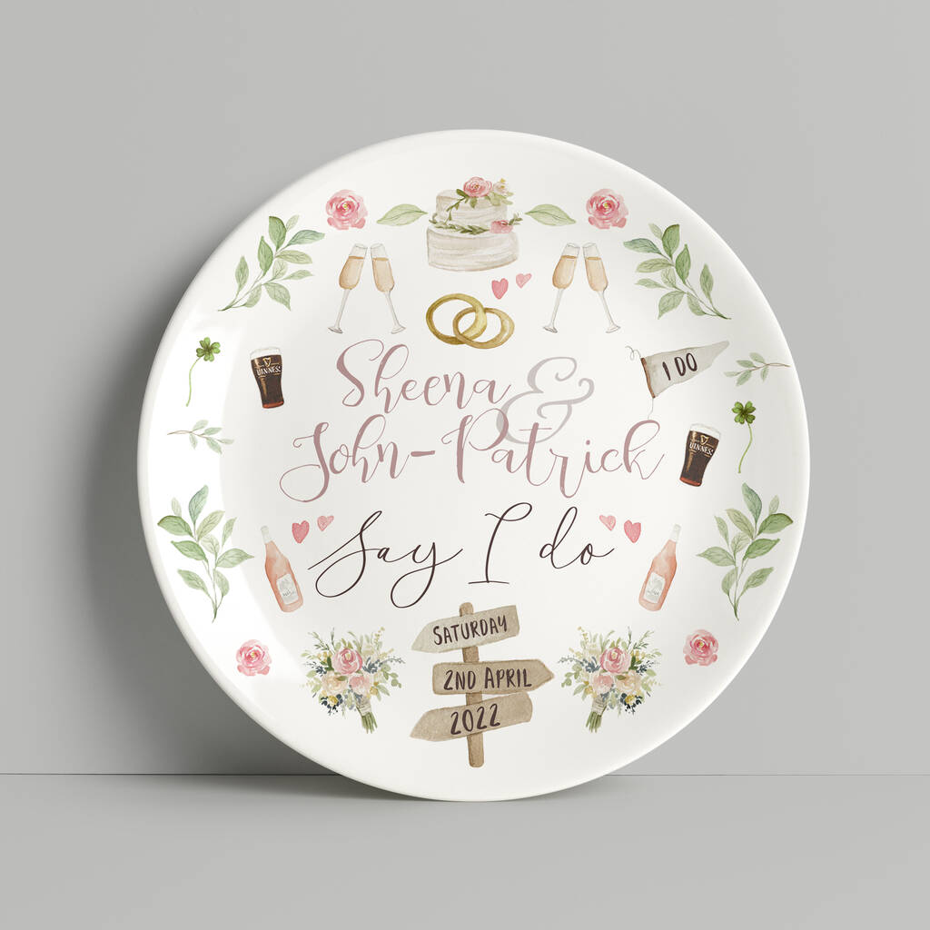Bespoke Replacement Wedding Plate By Love My Designs