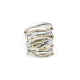 Large Sterling Silver And Gold Statement Ring, thumbnail 4 of 7