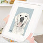 Personalised Hand Drawn Pet Dog Portrait, thumbnail 5 of 11