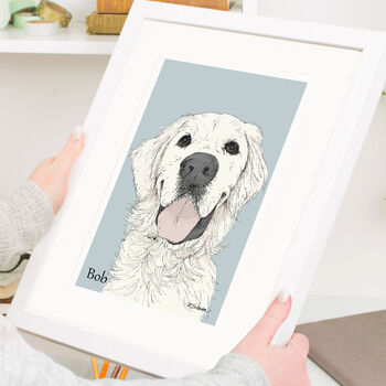 Personalised Hand Drawn Pet Dog Portrait, 5 of 11
