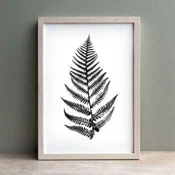Personalised Fern Leaf Monoprint Fine Art Print, 3 of 12