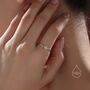 Hydrangea Cz Flower Minimalist Ring In Sterling Silver, thumbnail 7 of 11
