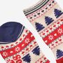 Women's Bamboo Socks Christmas Tree Fair Isle, thumbnail 4 of 5