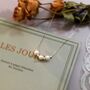 Gaia White Ivory Silver Pearl Row Jewel Gift Necklace, thumbnail 7 of 7