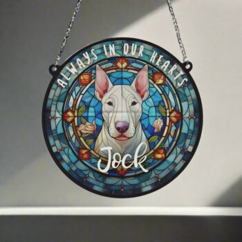 English Bull Terrier Memorial Suncatcher, 5 of 6