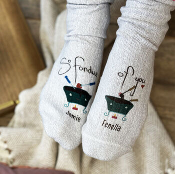 Personalised Fondue You Snug Socks, 2 of 6