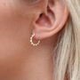18ct Gold Plated Or Silver Mini Sun Hoop Earrings, thumbnail 1 of 7