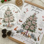 Personalised Christmas Family Tree Fabric Print, thumbnail 1 of 7