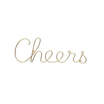 Cheers Gold Wire Word Sign, 5 of 5