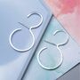 Sterling Silver Double Hoop Illusion Earrings, thumbnail 2 of 6