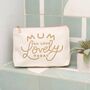 Mum Slogan Print Canvas Cosmetic Pouch, thumbnail 4 of 10
