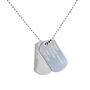 Men's New Baby Personalised Birth Details Dog Tag Army Style Dad Necklace, thumbnail 2 of 2