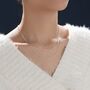 Double Layer Necklace With Satellite And Snake Chain, thumbnail 5 of 11