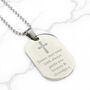 Personalised Cross Stainless Steel Dog Tag Necklace, thumbnail 4 of 5