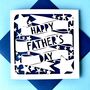 Stars Papercut Father's Day Card, thumbnail 2 of 5