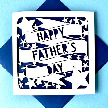 Stars Papercut Father's Day Card, 2 of 5