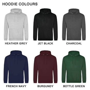 Personalised Rugby Print Hoodie Initials Gift, 10 of 11