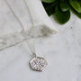 Flower Hexagon Amulet Necklace Sterling Silver, thumbnail 2 of 9
