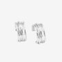 Nami 925 Sterling Silver Plated Twist Hoop Earrings, thumbnail 3 of 6