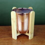 Gold Ceramic Planter Bamboo Stand Plant Pot, thumbnail 2 of 2